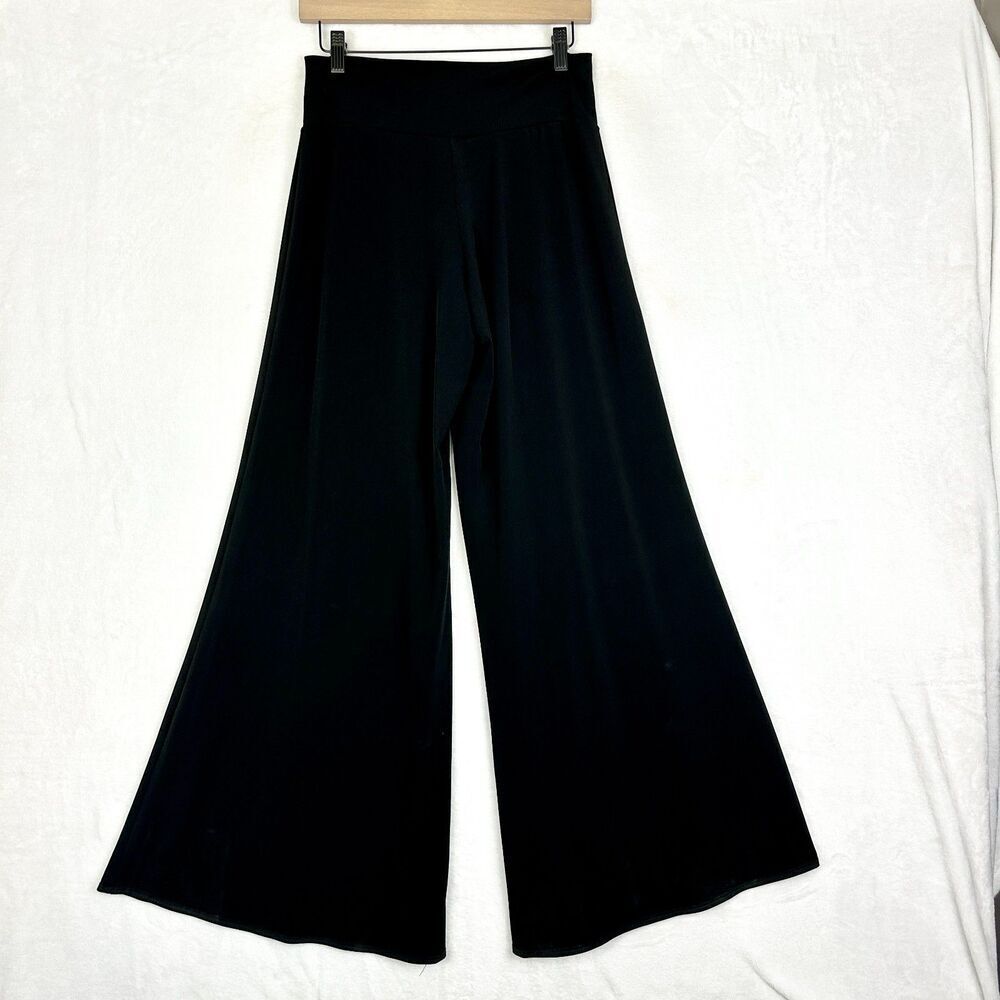 Clara Sunwoo Signature Wide Leg Palazzo Pants Size Large Pull On Slinky Travel